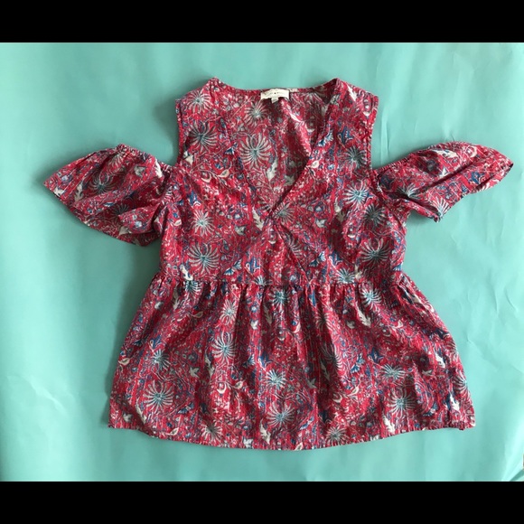 Lucky Brand Whimsical Cold Shoulder Top - Picture 2 of 5